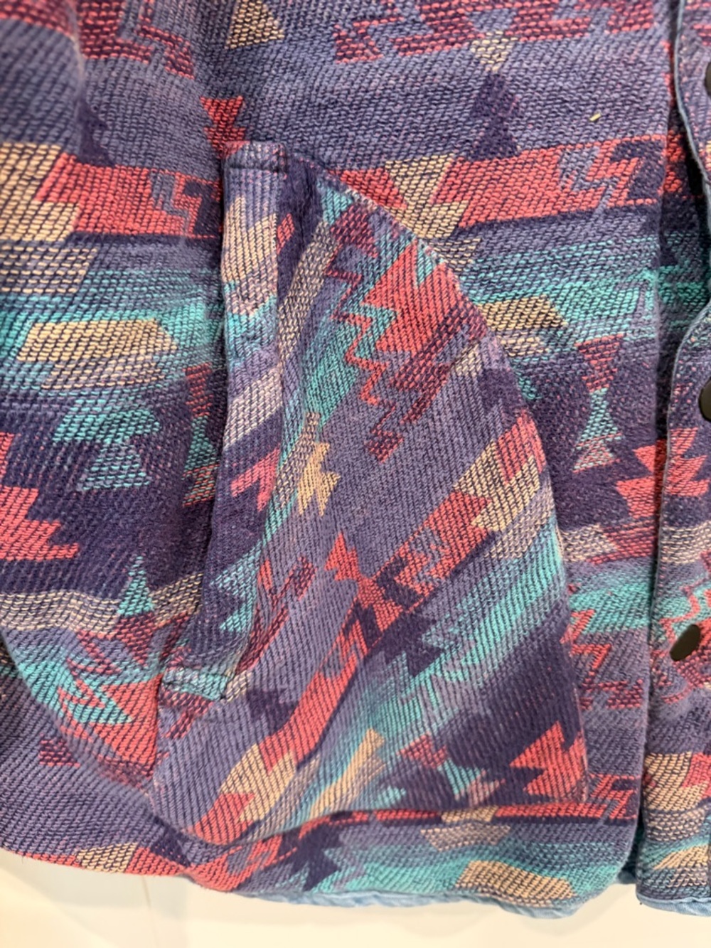 Men's Quilted Aztec Field Jacket | Reversible - Purple Multi - Picture 5 of 13